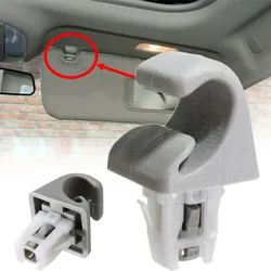 2PCS Car Sun Visor Clip Gray Interior Hanger Hook Clip Bracket For Toyota Camry Corolla Highlander Prius RAV4