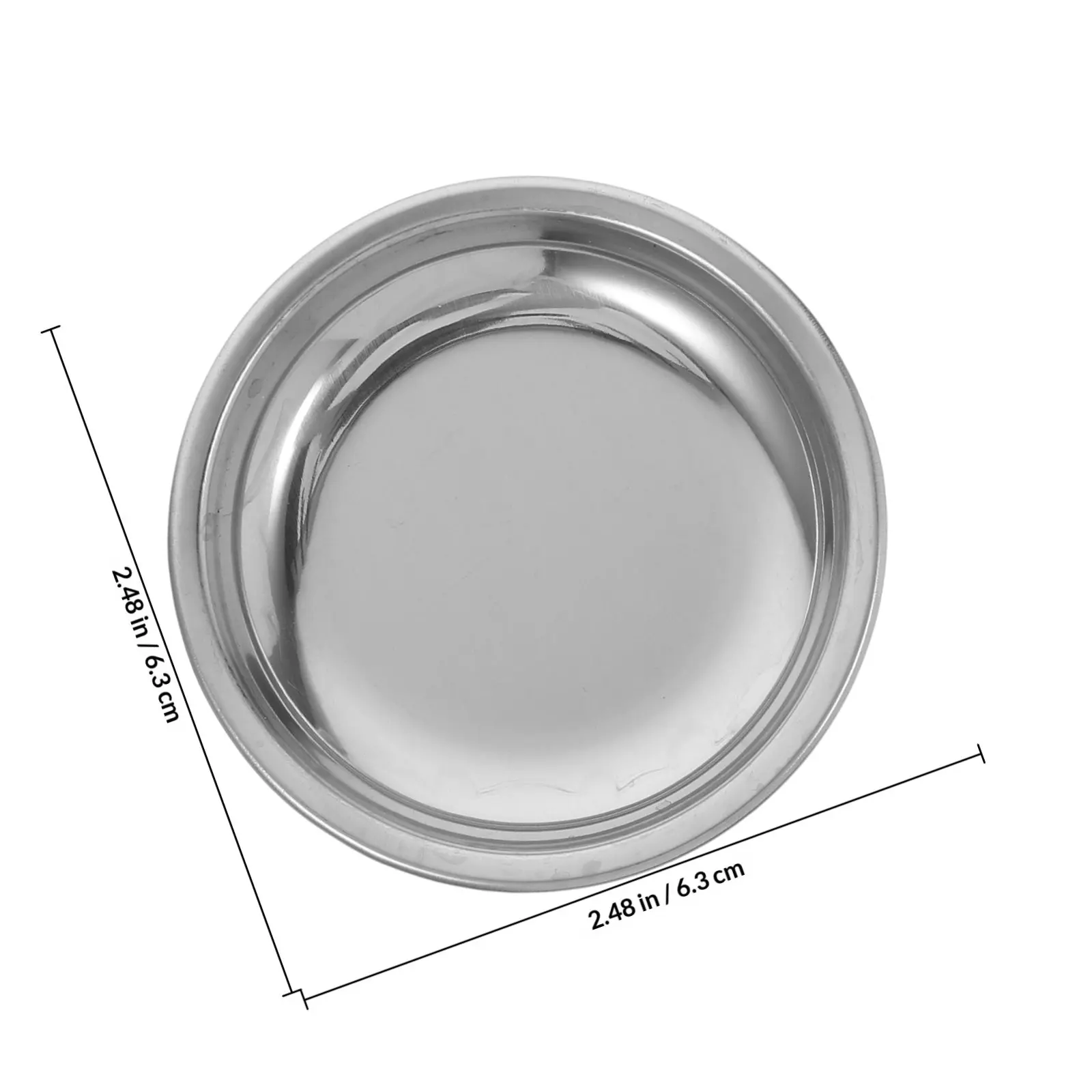 6Pcs Stainless Steel Tea Bag Drip Saucer for Loose Tea Filters Infuser Balls Strainers Reusable Round Plate Coaster Accessory