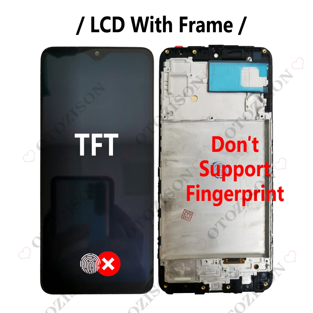 LCD For Samsung Galaxy M22 F22 4G LCD With Frame SM-M225FV SM-E225F/DS Screen Touch Digitizer Assembly M225 E225 Replacement