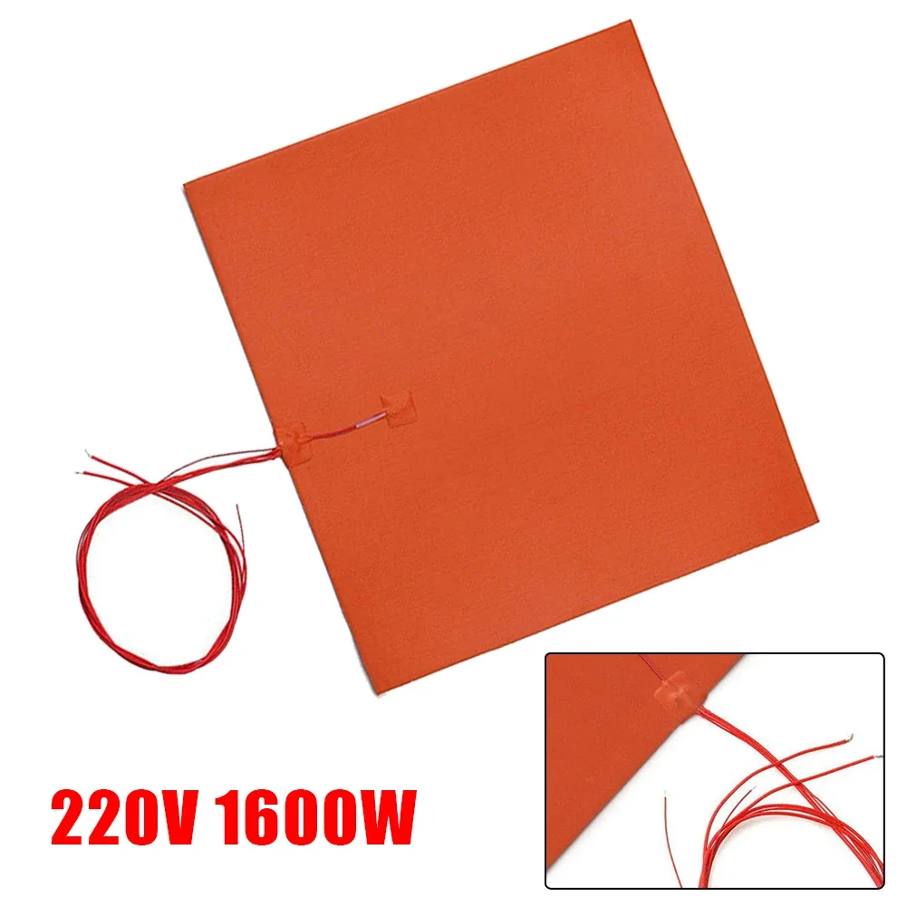 Accessories Heating Pad Printer High Performance Silicone Tool 1600W 220V 450*450*1.5mm For Printer Hot Bed Heater