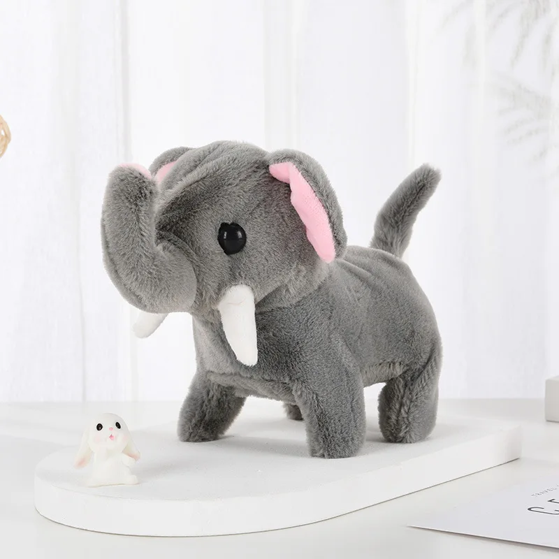 Lovely Robot Elephant Toy Electronic Elephant Plush Toy Cute Walking Animal Doll Electric Soft Plush Toy Kids Birthday Gifts