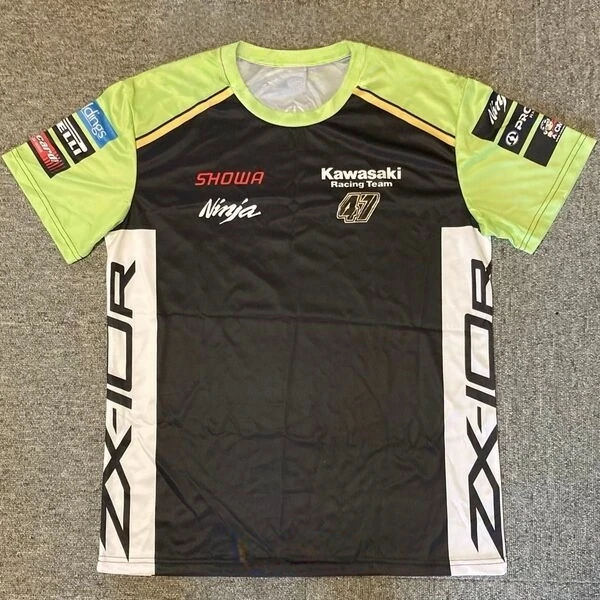 

Kawasaki Motorcycle Racing Team Men's T-shirts, Spring/Autumn Long-Sleeved T-shirts, 2025 New Kids' Sportswear
