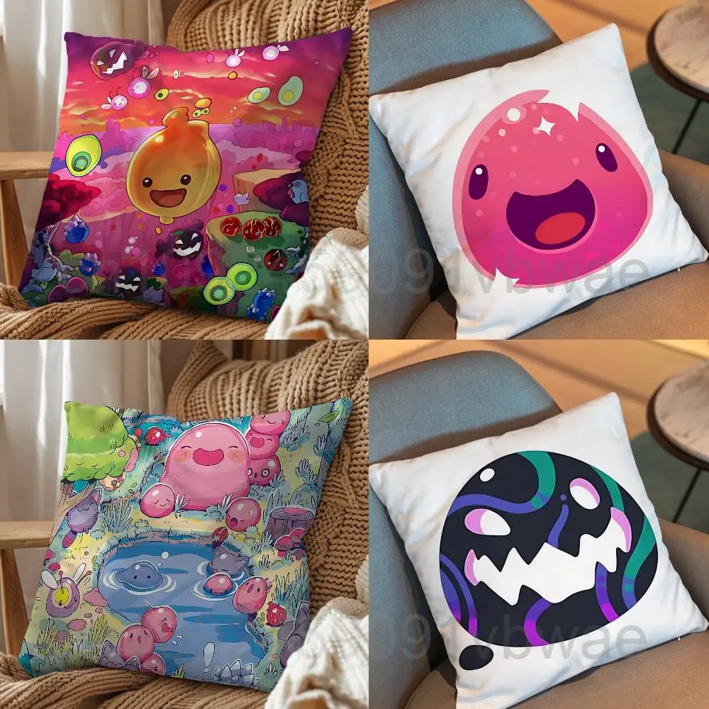 Tabby Tarr Pink Slime rancher Print Throw Pillow Cover Square Cushion Case for Living Room Bedroom Decor