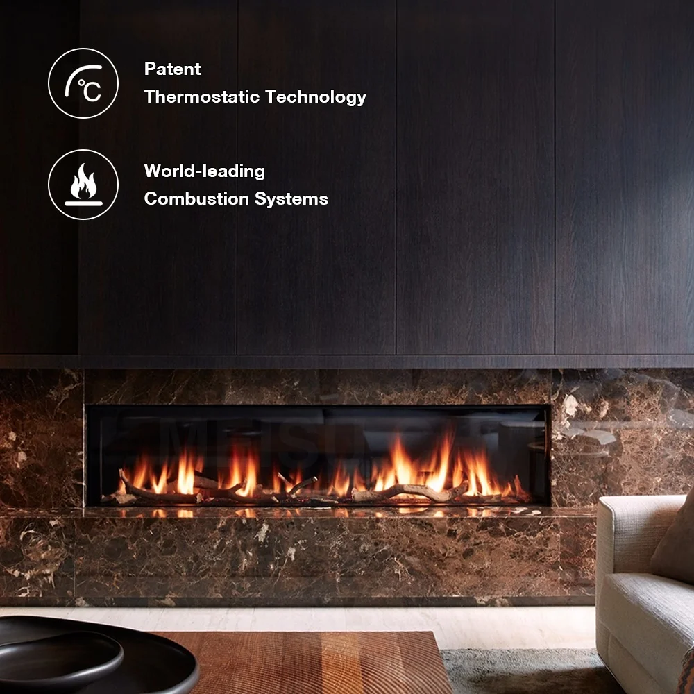 MEISU.CH Insert Liquefied Petroleum Gas Flame Adjustment Volcanic Stone Modern Flame Fan Heaters Winter Home Gas Fireplace