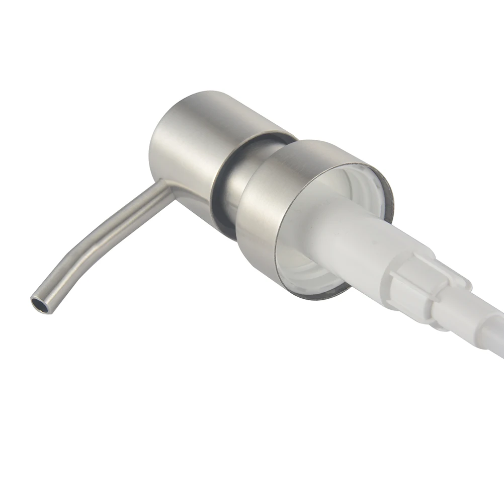 

Stainless Steel Nozzle 28 Teeth Pump Head Replacement For Hand Bottles Viscous Liquid Dispenser Home Kitchen