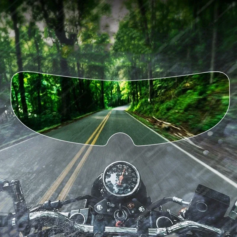 Casco de motocicleta transparente antivaho, película a prueba de lluvia, lente duradera, pegatina de recubrimiento Nano, accesorios para casco de