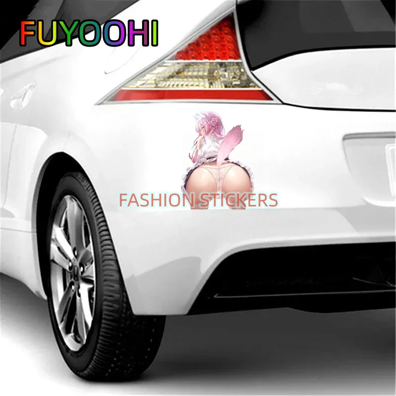 ملصقات لعب FUYOOHI على شكل حيوان الأذن فتاة كبيرة الحمار ملصق مقاوم للخدش على الجدران لوح التزلج ملصق سباق الملحقات
