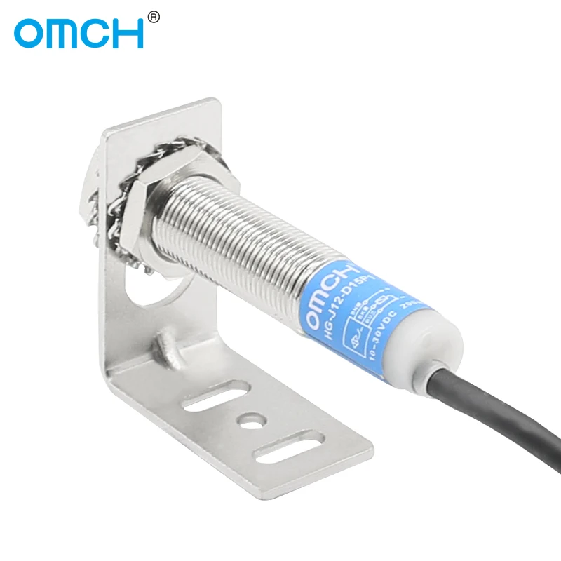 OMCH HG-J12-D15  Photoelectric Switch Light Laser Sensor M12 Diffuse 15cm Adjustable Detection Range 20-150mm PNP NPN 3-wire