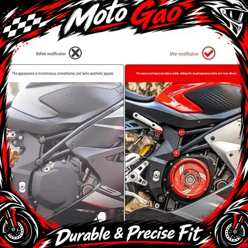 【Precise Fit】For QJMOTOR SRK 921 RR Motorcycle Modified Transparent Clutch Cover Engine Side Cover Protector Accessories