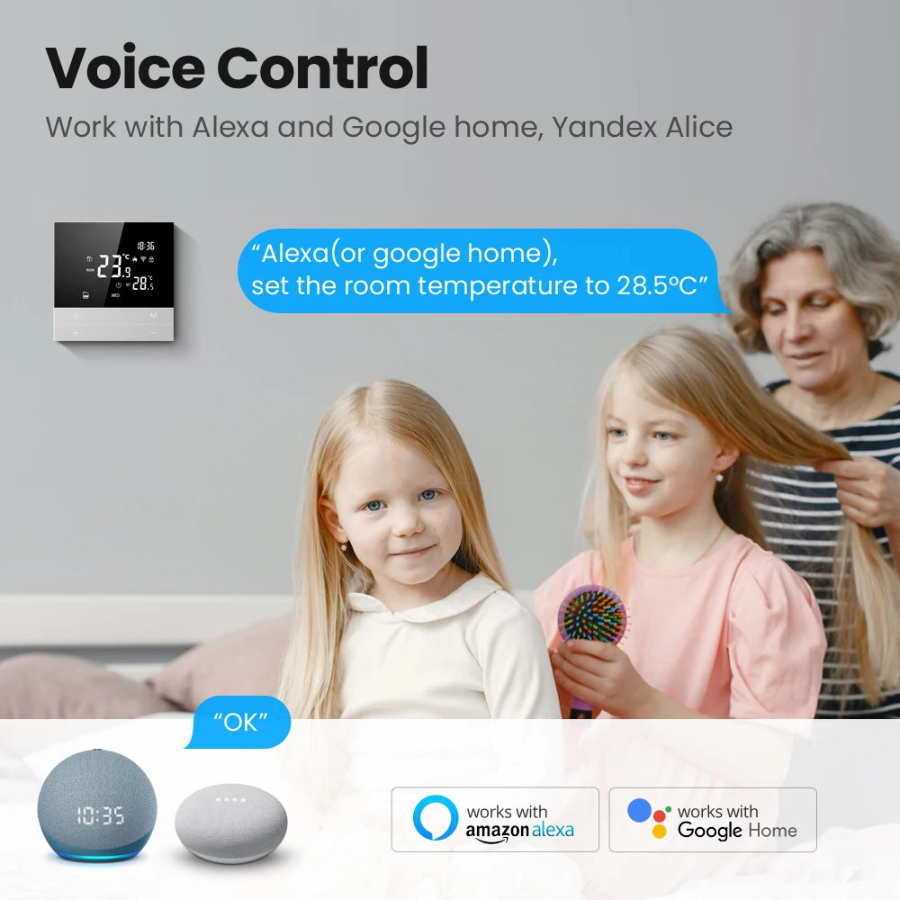 Avatto Tuya Wifi Thermostaat Voor De Vloer, Smart Home Verwarming Digitale Temperatuur Thermostaat 220V Werken Met Alexa Google Alice