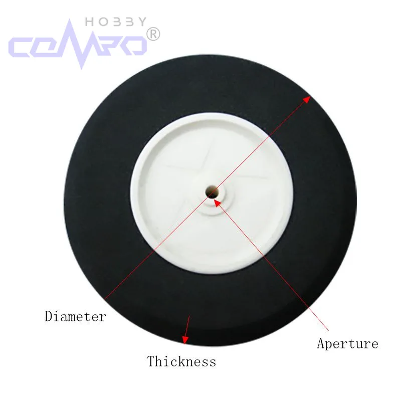 2 pièces roues à 5 rayons Dia60-75mm train d'atterrissage roues en mousse légère pneu éponge pour accessoires de modèle d'avion RC