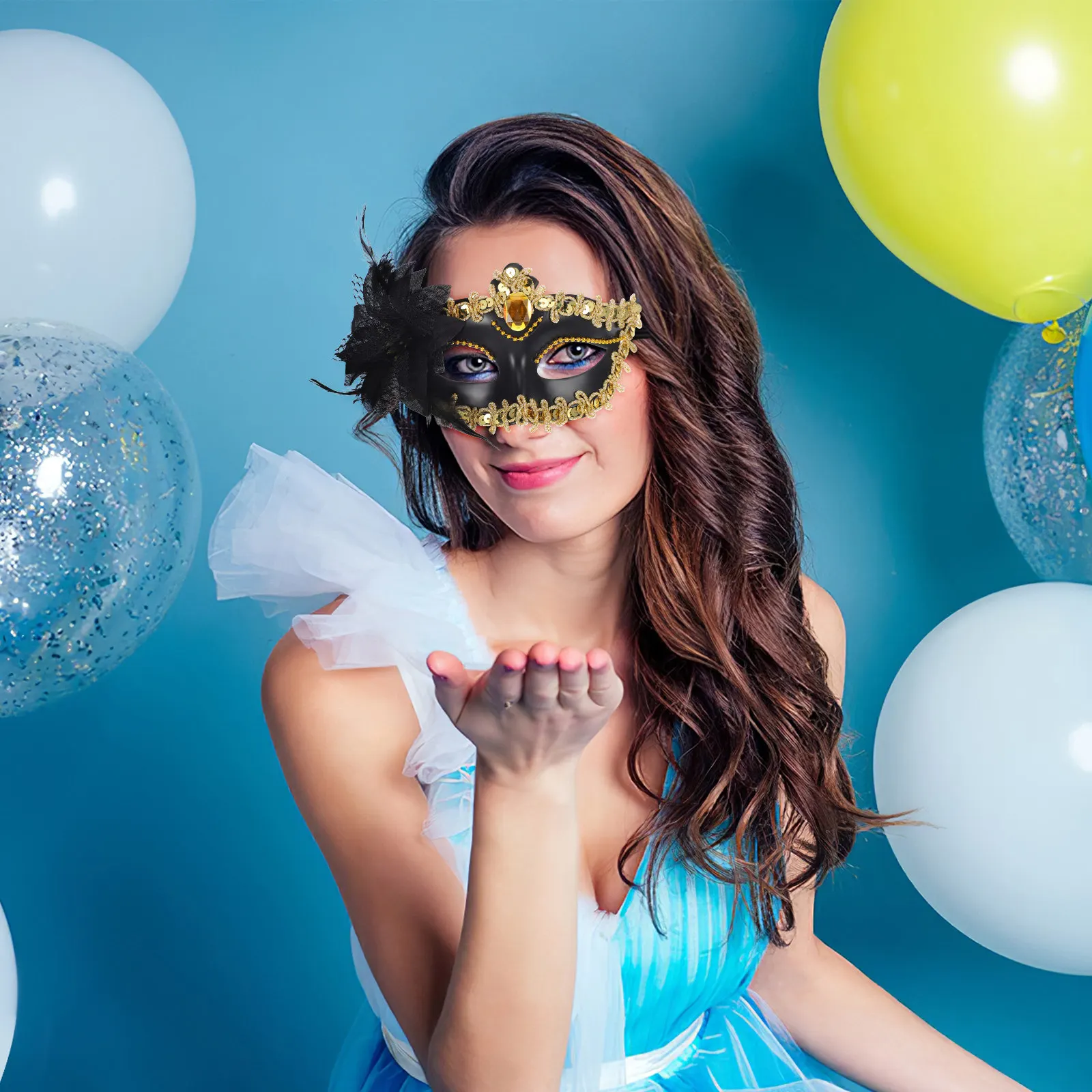 

2 шт. маскарадные маски премиум-класса для женщин и мужчин, одинаковые праздничные маски, тонкая работа, дизайн с перьями, удобные, приятные для кожи