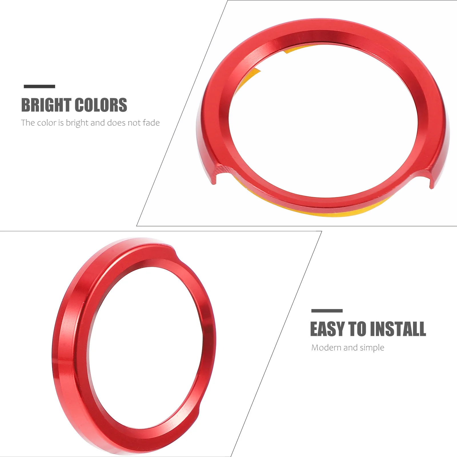 

Car Start Button Sticker Aluminum Protective Cover Unique Gift for Car Lovers Beautiful Design Simple to Install