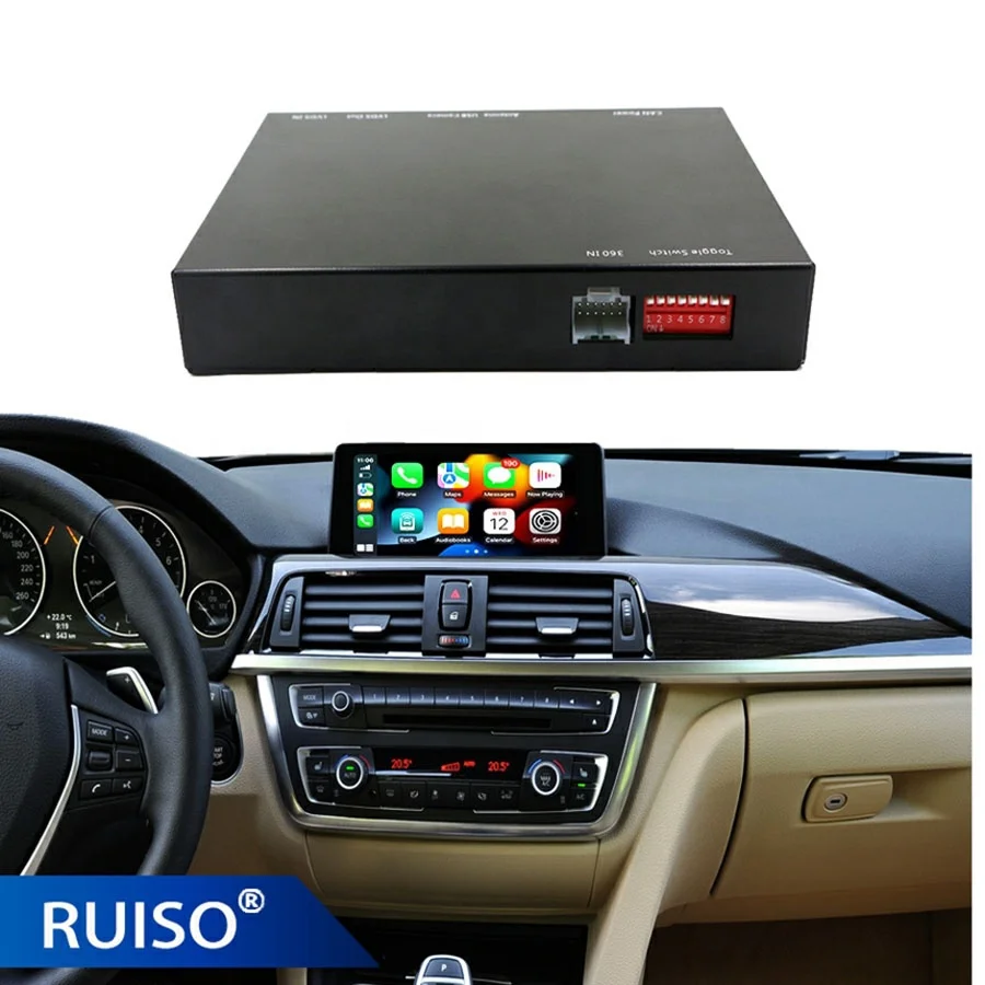 

RUISO Wireless CarPlay Android Auto Decoding Box for 3/4 Series F30 F31 F34 F35 F32 F33 F36 Navigation Box Module