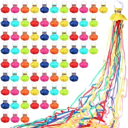 5/10pcs Colorful Hand Throw Confetti Poppers Throw Streamers Poppers No Mess Paper Crackers for Wedding Birthday Party Supplies