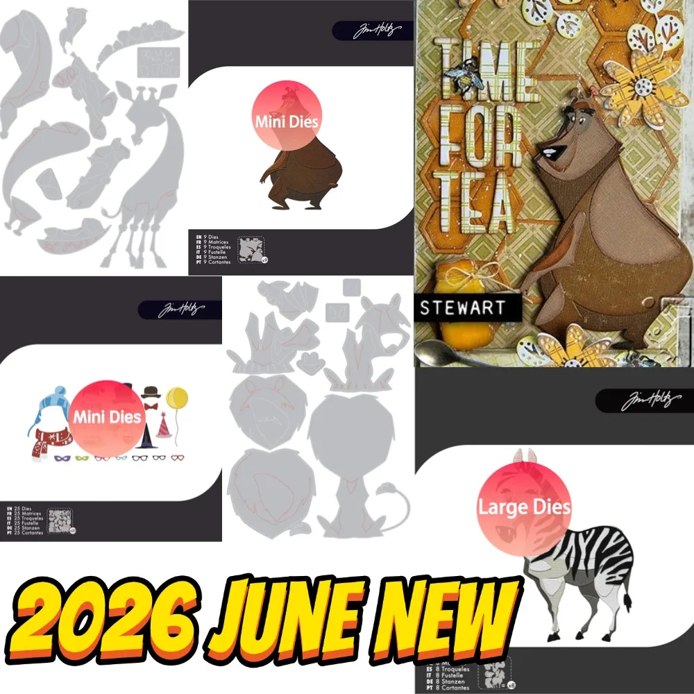 

Cartoon Animal Series 2026 Metal cutting data slimline essentials scrapbooking card stencil cut die for DIY handmade card crafts