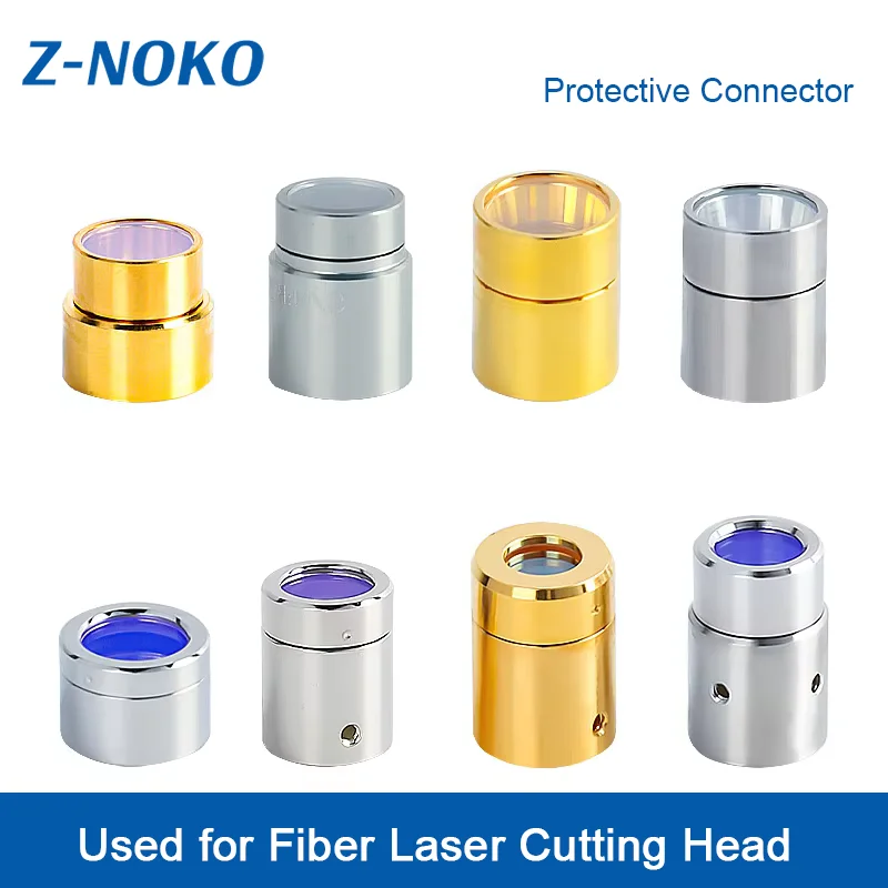 Z-NOKO Output Protective Connector Lens Group with Lens Protective Cap for MAX GW IPG QBH Fiber Cutting Machine Laser Source