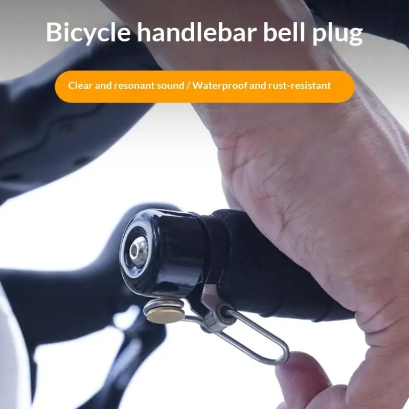 Bicycle Bell Curved Handlebar Plug Bell Horn Waterproof 80dB Loud High Decibel Ring Alarm Bell Road Bike Accessories