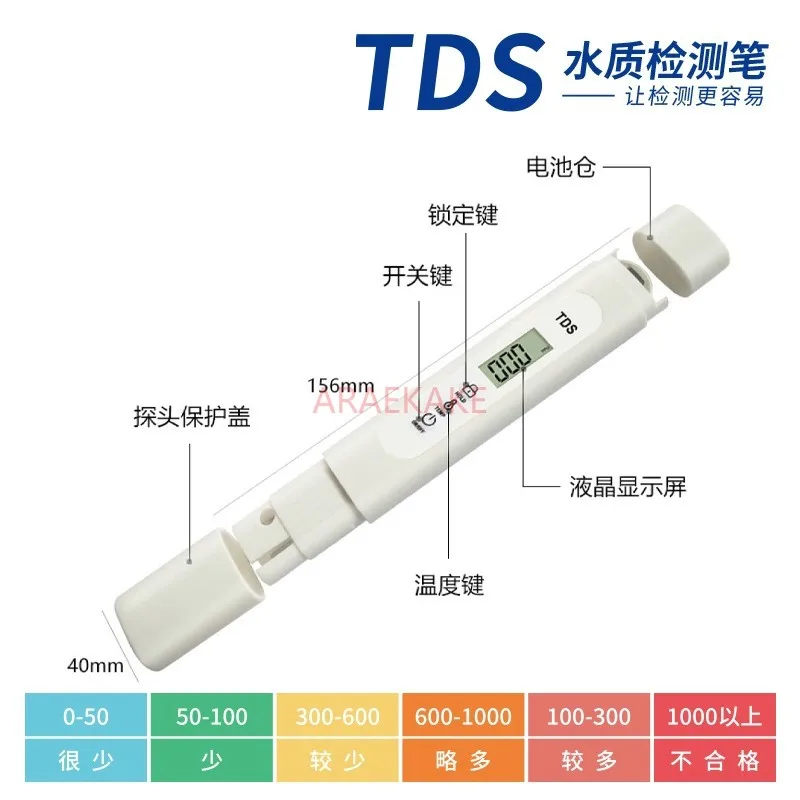 TDS water quality detection pen, tap water purifier, TDS high-precision detection instrument