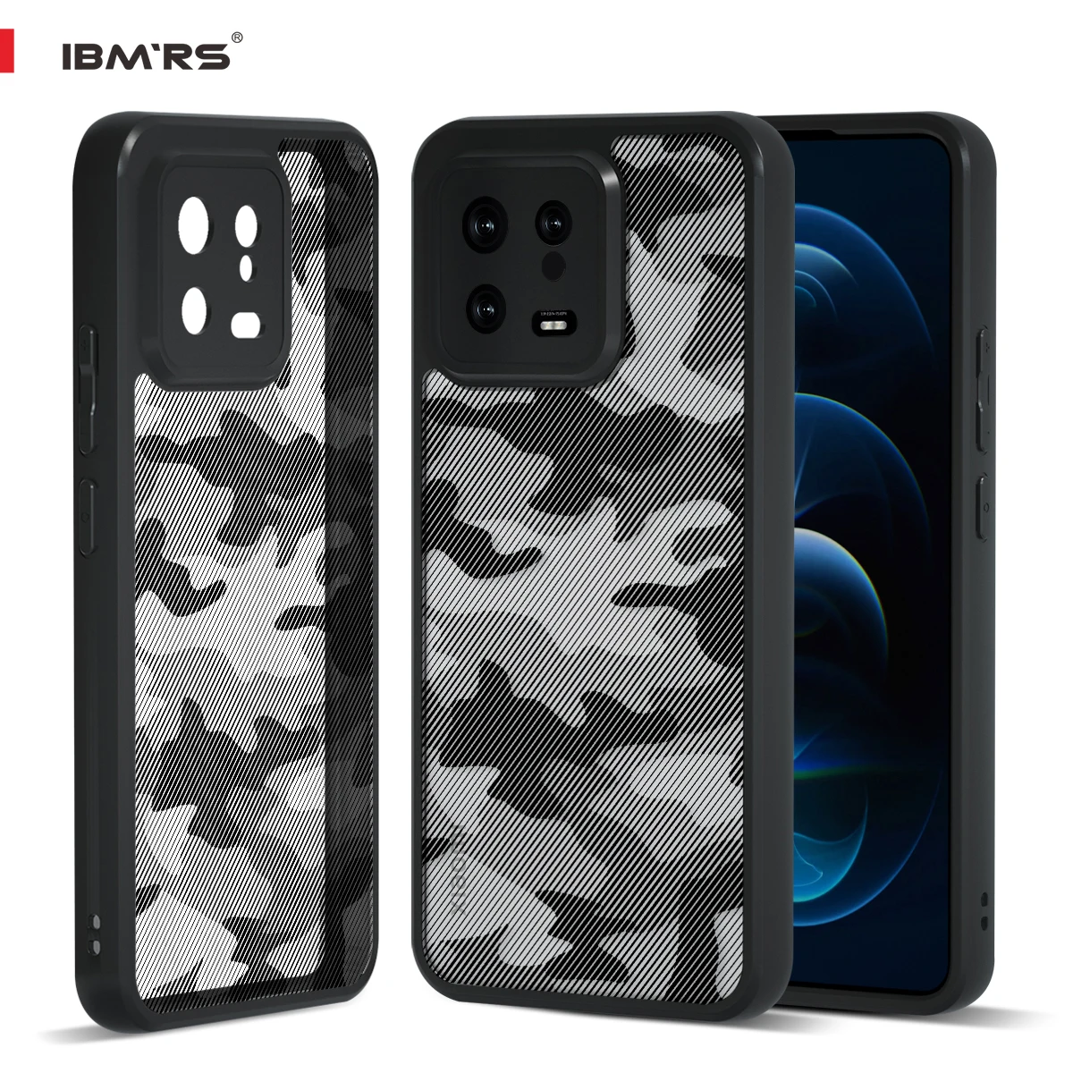 

for Xiaomi 13 Case Camo,Shockproof Bumper, Hybrid PC+TPU Rugged Protective Cover