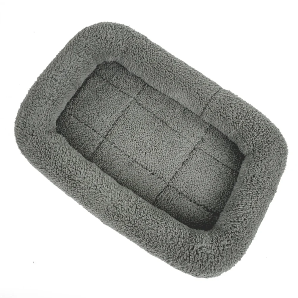 Plush Cloth Pet Dog Puppy Cat Bed Autumn Winter House Nest Size S (Grey) Pet plush bed Pet bed house Pet warm house