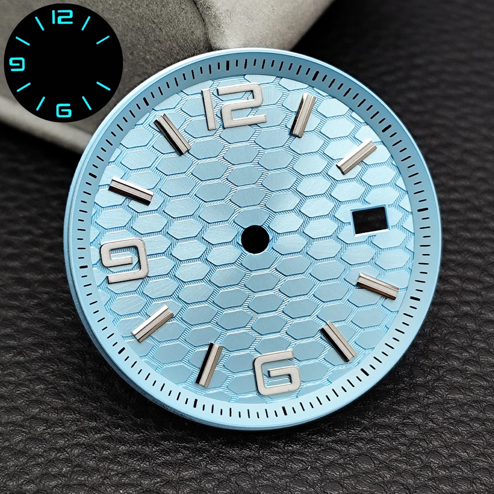 NH35 Case Equipped Strap 39.5mm Men's Watch Silvery Steel Case Fits NH35 Movement Accessories Sapphire Glass NH35 Dial image 3