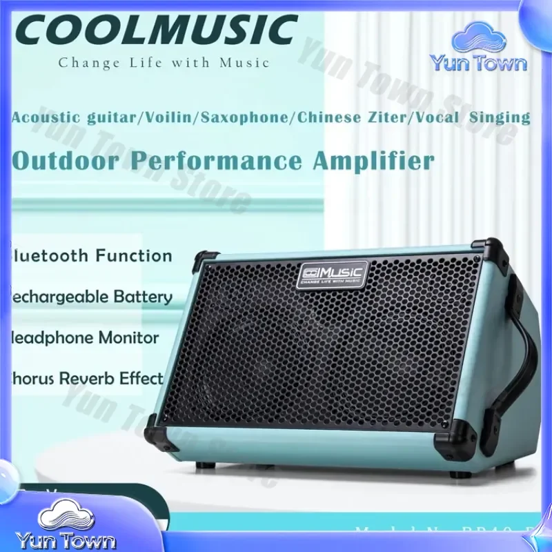 for Custom OEM Guitar Power 80 Watts Powered Acoustic Guitar Amplifier Electric Violin Amplifier for Musicians Home Studio