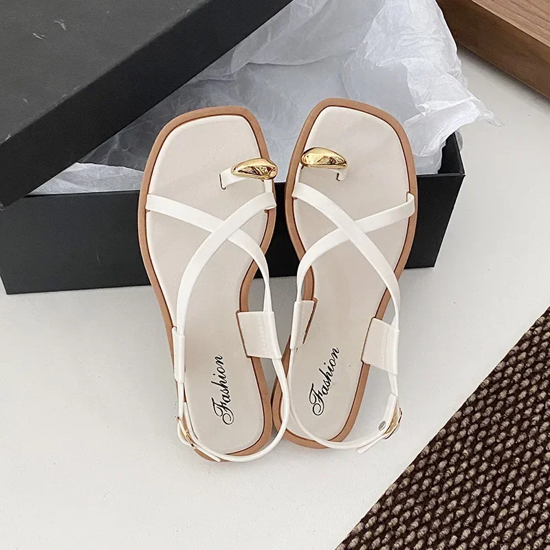 Women Casual Flat Sandals 2025 New Outdoor Wear Casual Comfortable Clip Toe Anti Slip Slides Slippers Flip-flops Sandalias Mujer