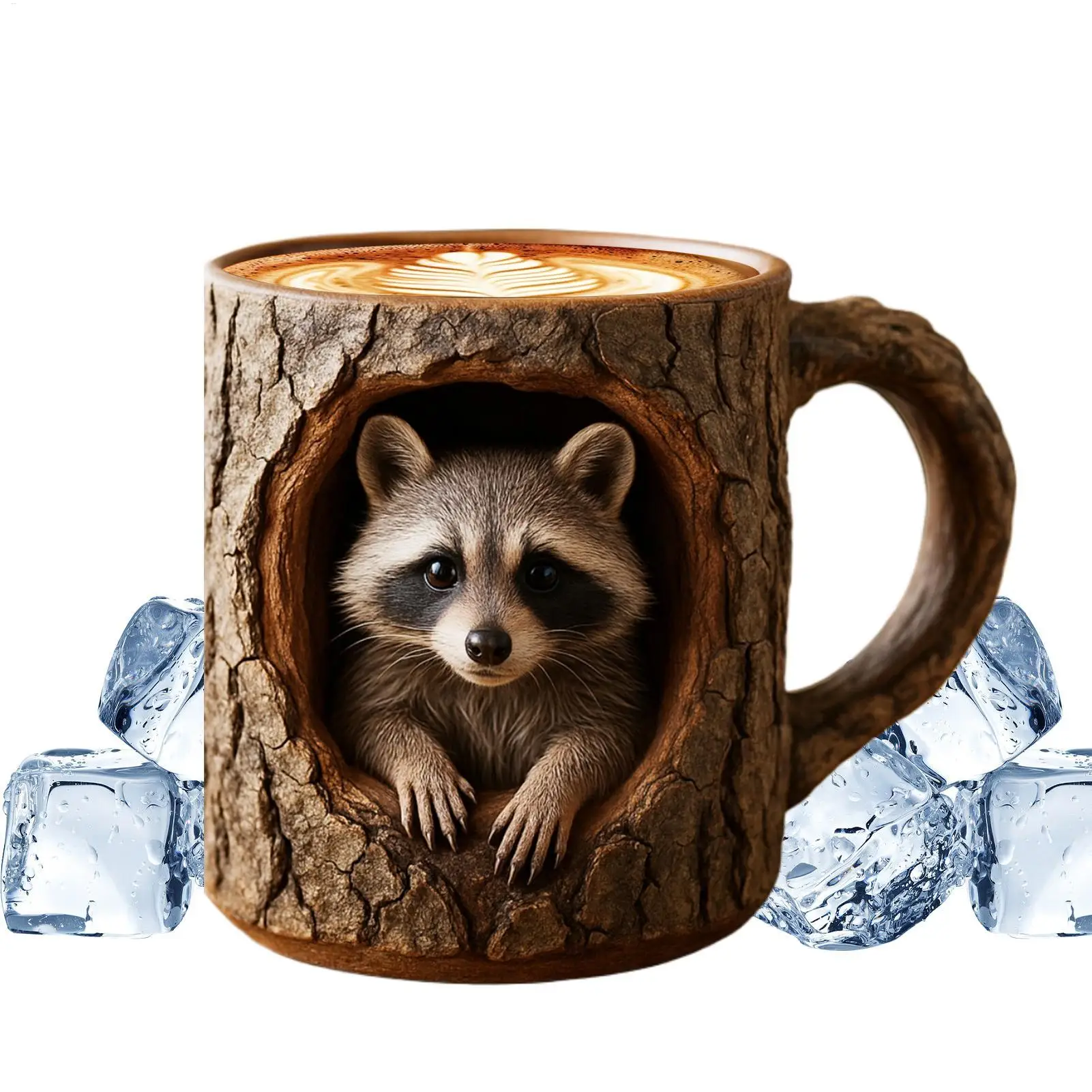 

3D Tea Cup 11 Oz Tree Hole Animal Drinking Mug Reusable Cups For Morning Routine Work Relaxing Moments Home Birthday Party