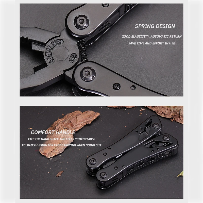 Multi-function Folding High-quality Multi-purpose Multi-scenario Use Survival Knife Stainless Steel Durable Camping Pliers