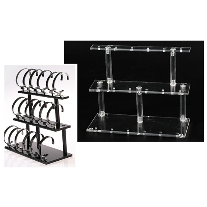 (New)-Acrylic Three-Layer 18-Digit Watch Display Storage Rack