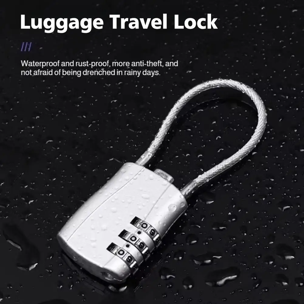 قفل خوذة بكلمة مرور، قفل كابل فولاذي لأمن خوذة الدراجة النارية، قفل مجمع مضاد للسرقة #4