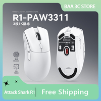 Attack Shark R1 Superlight Bluetooth Mouse,18000dpi,PAW3311,Tri-mode Wireless Bluetooth Connection, Ergonomic,Macro Gaming Mouse