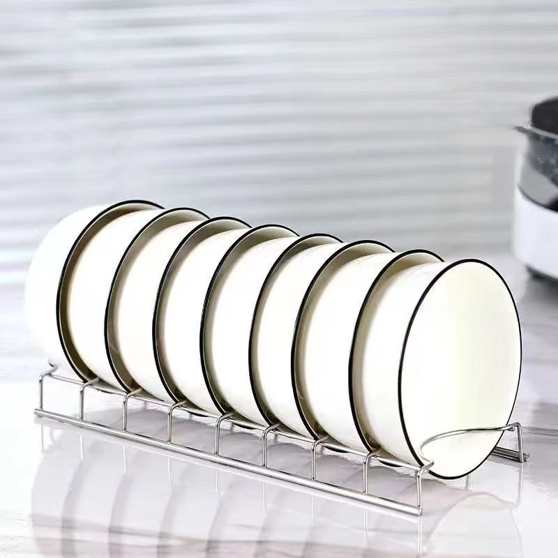 Household Kitchen Stainless Steel Bowl And Dish Drain Storage Rack, Kitchen Cabinet Drain Bowl Rack, Bowl And Dish Storage Rack image 6