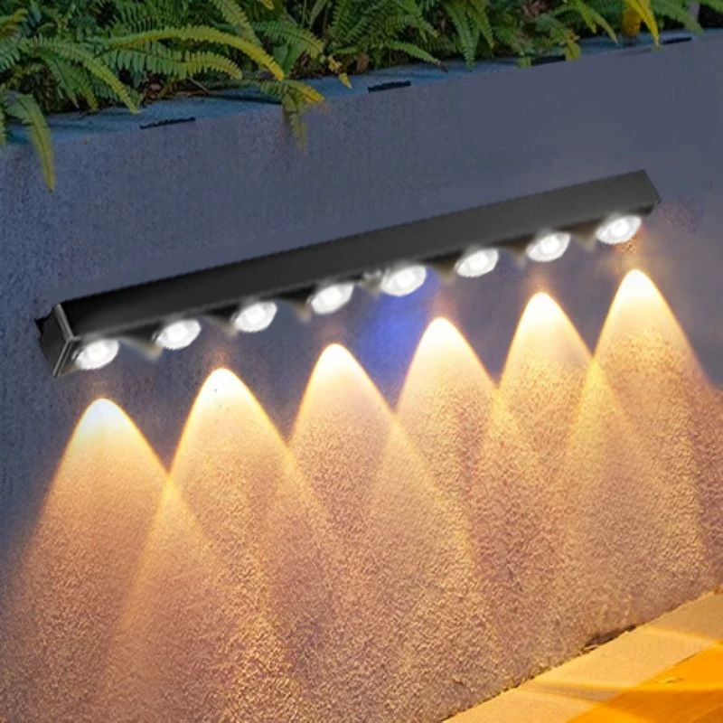 

Solar Wall Light 4/8leds Outdoor Waterproof 1/2PCS Garden Light Balcony Staircase Fence Atmosphere Decorative Lighting
