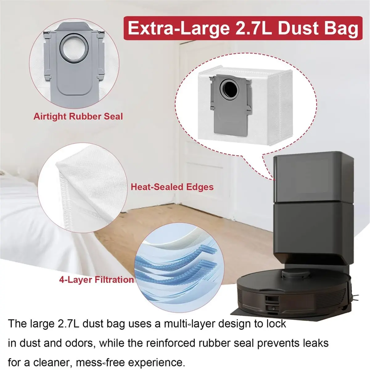 PHONE&GEAR For Q10 S5/Q10 S5+/Q10 X5/Q10 X5+ Vacuum Brush Dust Bag Filter Roller Mop Replacement Parts