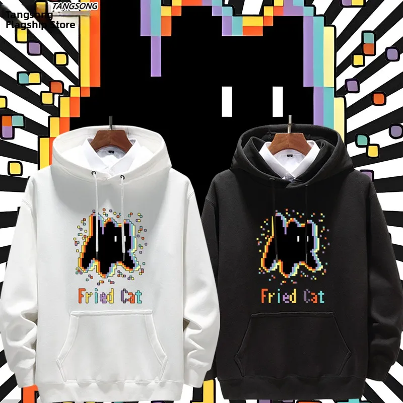 

Худи с мультяшным аниме-принтом, повседневная толстовка с длинными рукавами из смесового полиэстера и хлопка, для весны, осени и зимы, уличная одежда