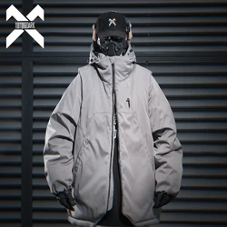 11 bybb's escuro inverno destacável parkas jaqueta masculina quente função tática jaquetas de carga casacos acolchoados grosso com capuz parka techwear