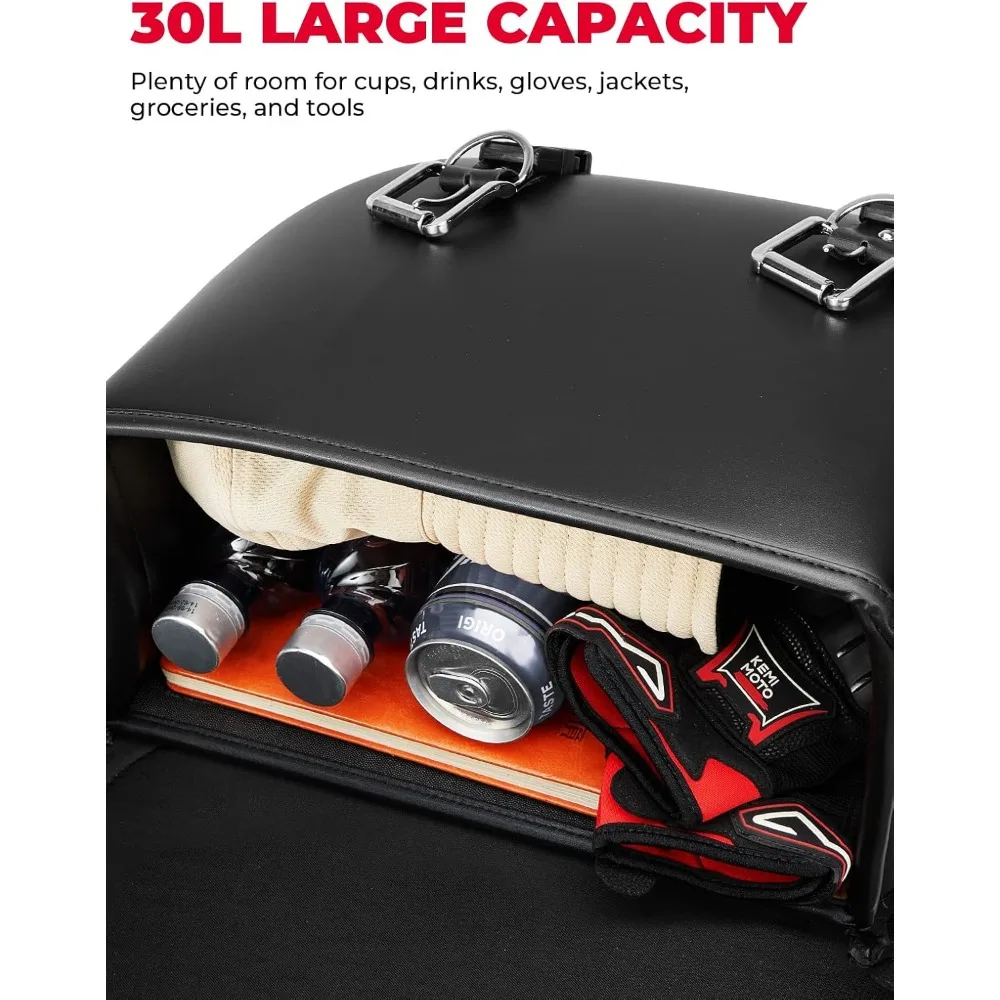 Мотоциклетные седельные сумки, седельные сумки большой вместимости 30 л для мотоциклов, мотоциклетная сумка для багажа из искусственной кожи для Sportster Softail Dyna