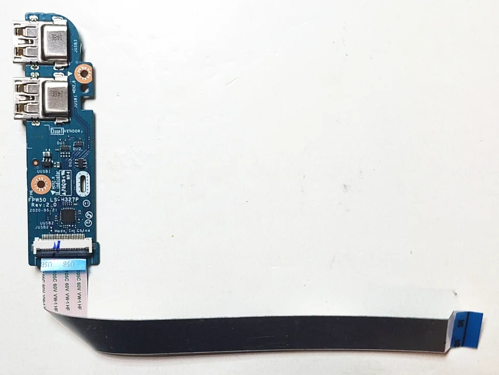 

USB-разъем для HP 15S-DU 15S-DY 15-DW TPN-C139 Плата USB-разъема для ноутбука с кабелем FPW50 LS-H327P 435OX632L01