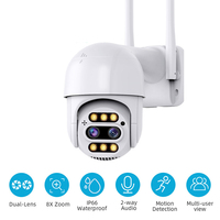 8MP 4K PTZ IP Home WIFI Camera 8x Zoom Dual-Lens Human Detect CCTV Video Surveillance Camera Outdoor Audio CCTV Security Camera