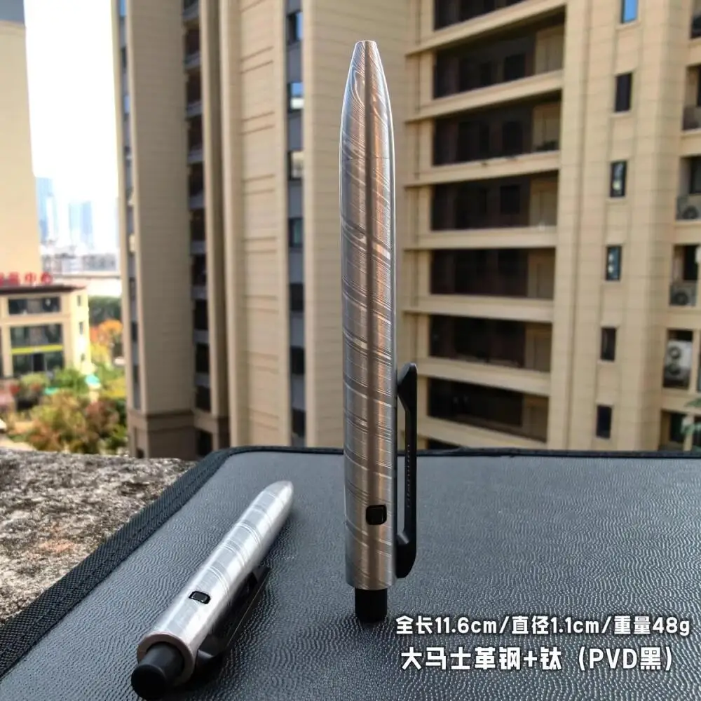 New EDC Damascus Steel Titanium Alloy Signature Pen Writing Multi-functional Portable Outdoor Tools