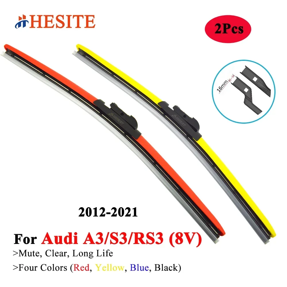 

HESITE Colorful Windshield Wiper Blades For Audi A3 S3 RS3 8V1 8V7 8VA 8VF 8VM 8VS Sedan 2012 2013 2014 2016 2018 2019 2020 2021