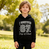 New six or seven cartoon printed hoodie, comfortable and warm sweatshirt for autumn and winter outdoor leisure