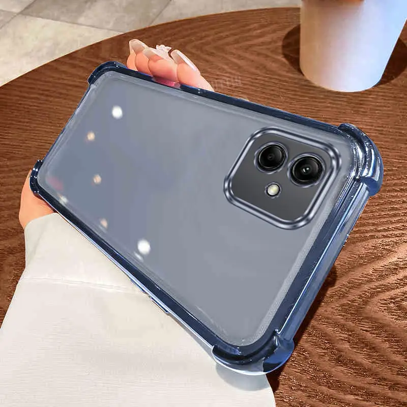 Stylish Guard Clear Phone Case On For Samsung Galaxy A02 A03 Core M02 A02s A03s A04E A04 A05 A05S A06 F04 M04 4G 5G