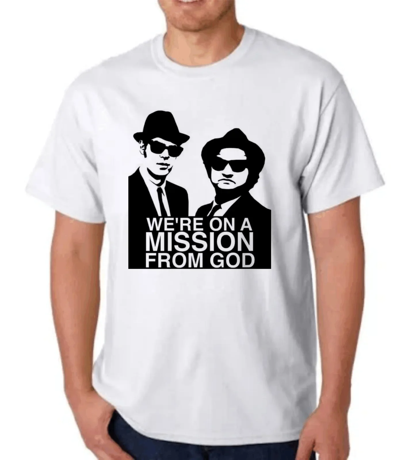 BLUES BROTHERS SHIRT MISSION JAKE ELWOOD Belushi Aykroyd