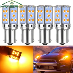 4X P21W LED 1156 BA15S PY21W BAU15S 35SMD Bulb Canbus Free Leds AUTO Lamp License Plate Lights Car Turn Signal Light Amber White