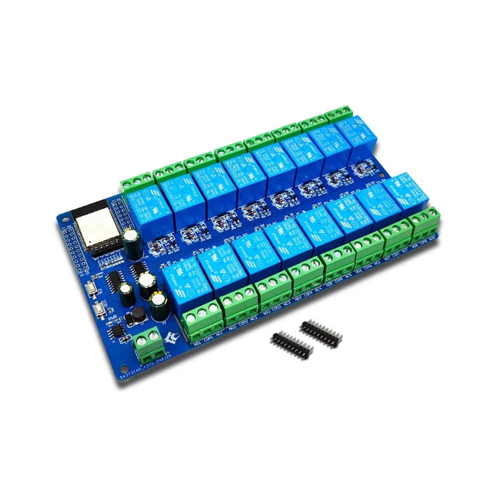 

DC5V-12V ESP32 16 Way Relay Module Development Board ESP32-WROOM Secondary Development Module Relay Board for Smart Home