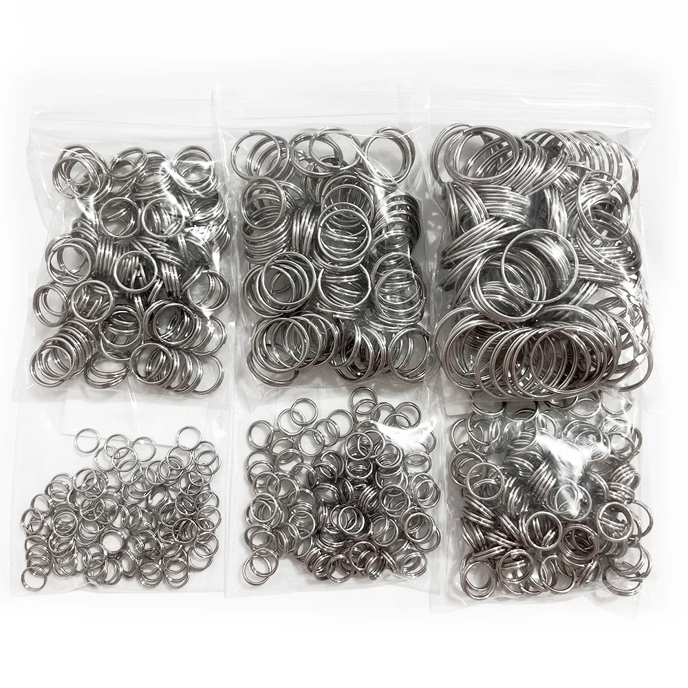 100 Pieces Stainless Steel Key Ring Jump Ring Split Ring Jewelry Connection Ring DIY Keychain Pendant Accessories image 4