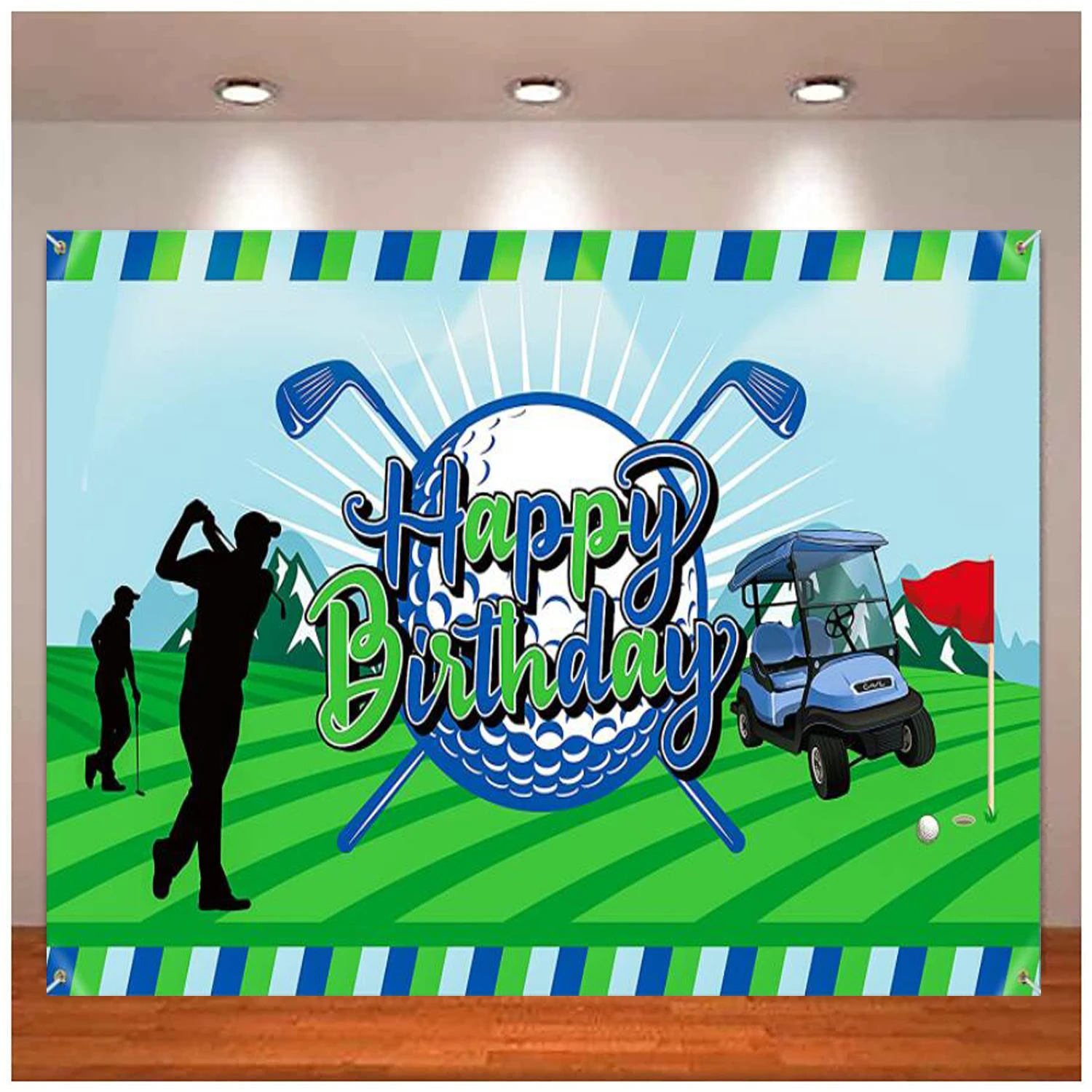 

Golf Birthday Party Decoration Photography Backdrop Photo Booth Banner Background Sports Themed Supplies For Men Boy Adult Kids